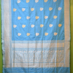 Banarasi Sky Blue Katan Silk Saree