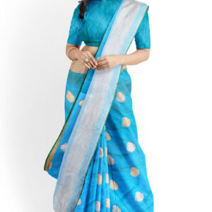 Banarasi Sky Blue Katan Silk Saree