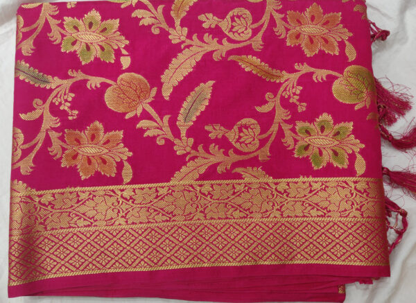 pink brush dyed saree