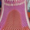 Pure Bandhani Georgette Saree Pink & Red Double Dyed