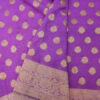 Banarasi Khaddi Georgette Saree Purple Color In Booti Design