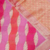Banarasi Khaddi Georgette Saree Pink Colour In Ada Jaal Design