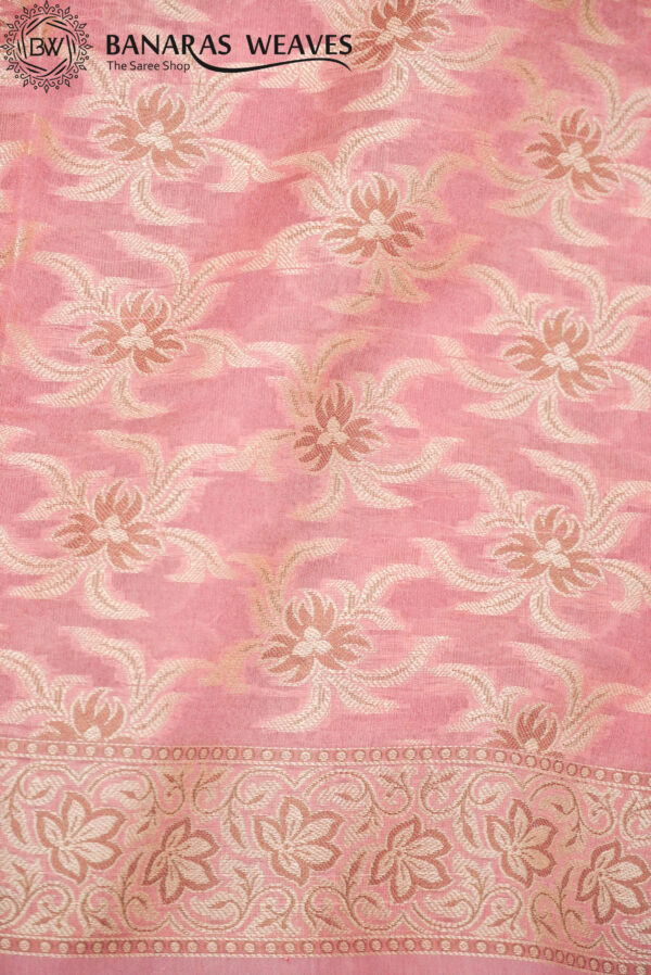 Banarasi Resham Work Cotton Suit Light Pink Color Boota Design