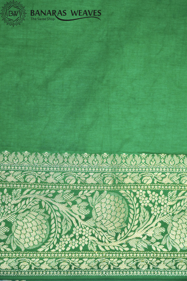 Banarasi Katan Silk Saree Green Color