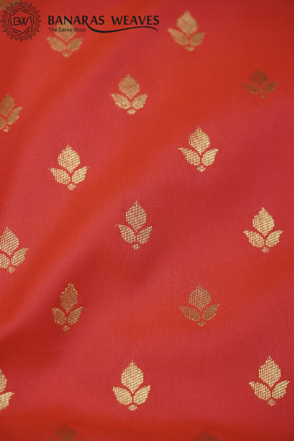 Banarasi Katan Silk Saree Light Red Color