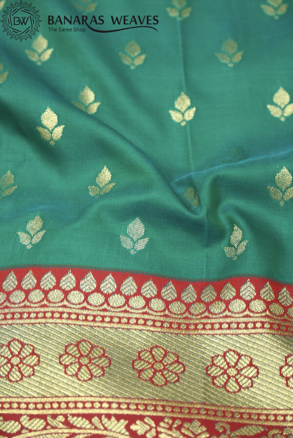 Banarasi Katan Silk Saree Sea Green Color