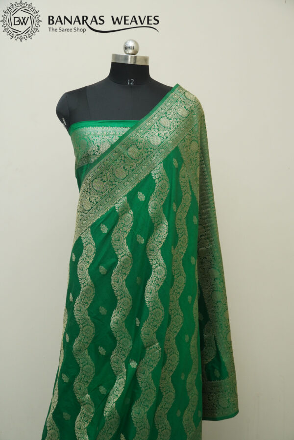 Banarasi Katan Silk Saree Green Color