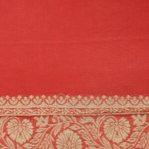 Banarasi Khaddi Georgette Saree Gold Zari Big Jaal Design – Light Pink Color