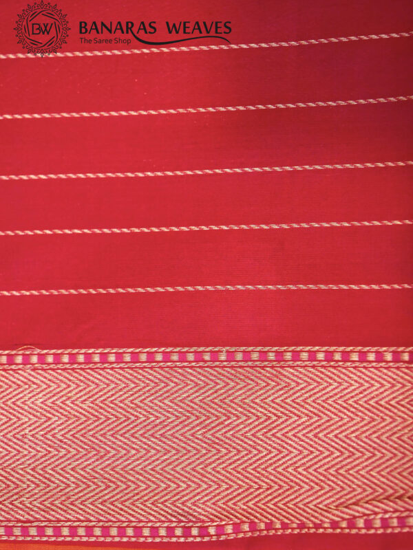 Pure Banarasi Katan Silk Saree Handloom Gold Zari Rangkaat Fancy Design - Pink Color