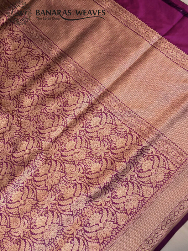 Janhvi Kapoor Pure Banarasi Katan Silk Saree Handloom Gold Zari Jaal Design - Magenta Color